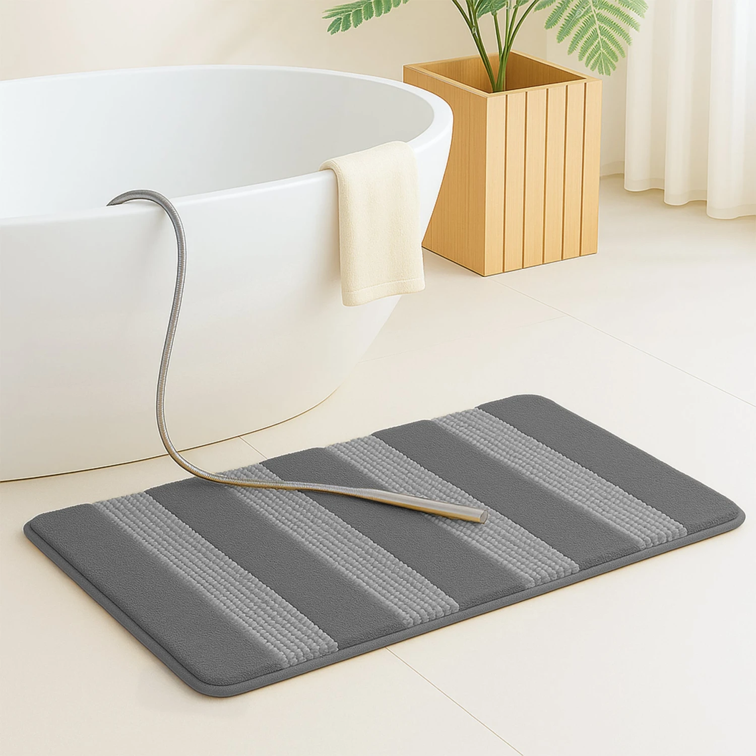 Tapis De Bain Antidérapant Chenille Microfibre 40x60cm Gris(Tapis De Bain Antiderapant Chenille Microfibre 40x60cm Gris 1) 7 Tapis De Bain Antidérapant Chenille Microfibre 40x60cm Gris(Tapis De Bain Antiderapant Chenille Microfibre 40x60cm Gris 1) – Image 7