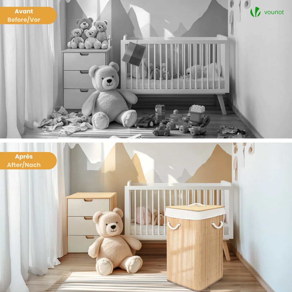 Panier A Linge En Bambou D’angle Avec Couvercle 58L(Panier A Linge En Bambou D Angle Avec Couvercle 58l) 7 Panier A Linge En Bambou D’angle Avec Couvercle 58L(Panier A Linge En Bambou D Angle Avec Couvercle 58l) – Image 7