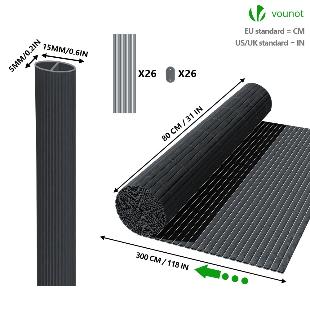 Canisse PVC Brise Vue Ultra Renforce Avec Attaches De Fixation 80x300cm Gris(Canisse Pvc Brise Vue Ultra Renforce Avec Attaches De Fixation 80x300cm Gris) 5 Canisse PVC Brise Vue Ultra Renforce Avec Attaches De Fixation 80x300cm Gris(Canisse Pvc Brise Vue Ultra Renforce Avec Attaches De Fixation 80x300cm Gris) – Image 5