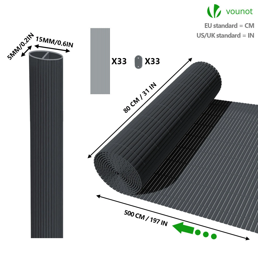 Canisse PVC Brise Vue Ultra Renforce Avec Attaches De Fixation 80x500cm Gris(Canisse Pvc Brise Vue Ultra Renforce Avec Attaches De Fixation 80x500cm Gris) 5 Canisse PVC Brise Vue Ultra Renforce Avec Attaches De Fixation 80x500cm Gris(Canisse Pvc Brise Vue Ultra Renforce Avec Attaches De Fixation 80x500cm Gris) – Image 5