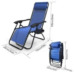 Chaise Longue Inclinable En Textilene Avec Porte Gobelet Et Portable Bleue(Chaise Longue Inclinable En Textilene Avec Porte Gobelet Et Portable Bleue) -Boutique Vounot Chaiselonguebleu7 e8be3bff 3e81 4ab7 9d45 ec1878603a35