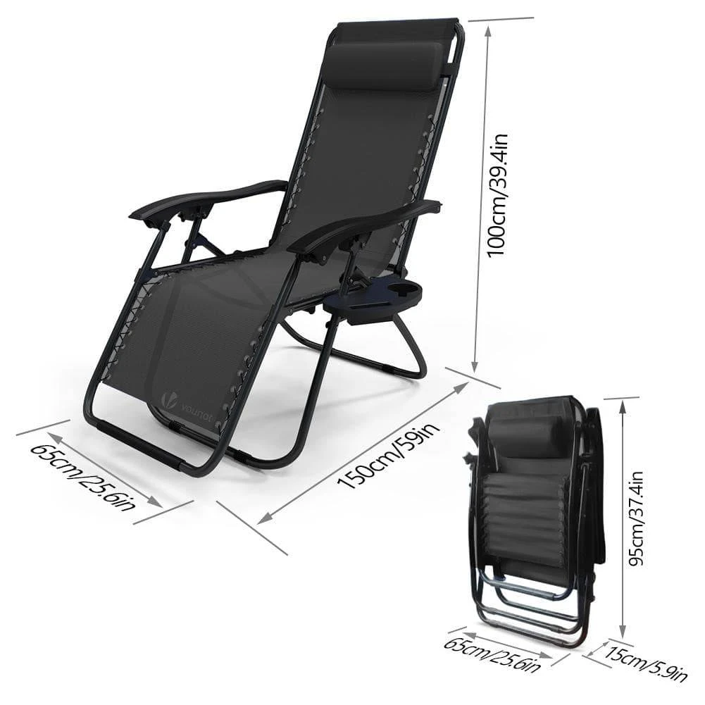 Chaise Longue Inclinable En Textilene Avec Porte Gobelet Et Portable Noir Lot De 1(Chaise Longue Inclinable En Textilene Avec Porte Gobelet Et Portable Noir Lot De 1) 7 Chaise Longue Inclinable En Textilene Avec Porte Gobelet Et Portable Noir Lot De 1(Chaise Longue Inclinable En Textilene Avec Porte Gobelet Et Portable Noir Lot De 1) – Image 7