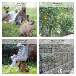 Grillage A Poule Avec Fils 13mm En Acier Galvanise 1x25M(Grillage A Poule Avec Fils 13mm En Acier Galvanise 1x25m) -Boutique Vounot Grillage a poule acier 4 3d57c470 7a19 4eb0 a6b4 2563f704c8a5