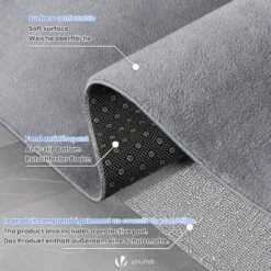 Tapis De Salon Poils Ras Doux Antiderapant 160x230cm Uni Gris(Tapis De Salon Poils Ras Doux Antiderapant 160x230cm Uni Gris) -Boutique Vounot Listing03 b8d14fd4 cec3 4f45 a4ff 3214b048e494 1