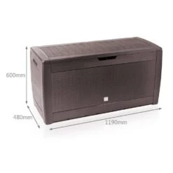 Coffre De Rangement Exterieur 310Len PP 119x48x60CM Style Polyrotin Marron(Coffre De Rangement Exterieur 310l En Pp 119x48x60cm Style Polyrotin Marron) -Boutique Vounot MBR310 5.1 3bf9863d e469 42ae 9599 8182702f92dd