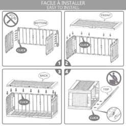 Coffre De Rangement Exterieur 310Len PP 119x48x60CM Style Polyrotin Anthracite(Coffre De Rangement Exterieur 310l En Pp 119x48x60cm Style Polyrotin Anthracite) -Boutique Vounot MBR310 6 fef1718d de9e 49b0 a3a8 02eb674fdff2