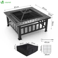 Brasero Exterieur 3 En 1 Pour Jardin Et Balcon(Brasero Exterieur 3 En 1 Pour Jardin Et Balcon) -Boutique Vounot PT02