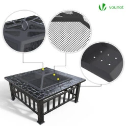 Brasero Exterieur 3 En 1 Pour Jardin Et Balcon(Brasero Exterieur 3 En 1 Pour Jardin Et Balcon) -Boutique Vounot PT03