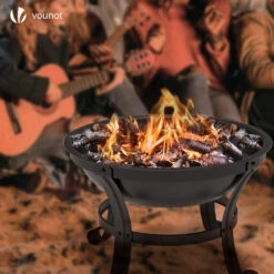 Brasero Exterieur Avec Couvercle En Acier Noir(Brasero Exterieur Avec Couvercle En Acier Noir) -Boutique Vounot PT05 8fb1a686 a866 452d 8a3e c3e31fc185ec