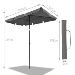 Parasol Rectangulaire 2x1.25m Avec Housse De Protection Gris(Parasol Rectangulaire 2x1 25m Avec Housse De Protection Gris) 13 Parasol Rectangulaire 2x1.25m Avec Housse De Protection Gris(Parasol Rectangulaire 2x1 25m Avec Housse De Protection Gris) -Boutique Vounot Parasolrectangulaire 7 74339a7d 6a61 4bc0 8078 3be47725507d
