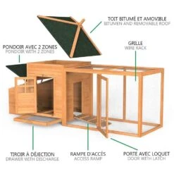 Grand Poulailler En Bois Avec Pondoir Et Perchoir(Grand Poulailler En Bois Avec Pondoir Et Perchoir) -Boutique Vounot PoulaillerenBoisLarge 4 984ddf4c 7c73 4a02 bac3 654fca87c889