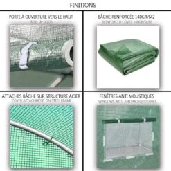 Grande Serre De Jardin 18m2 En Acier Galvanisé - Taille : 6x3x2M(Grande Serre De Jardin 18m2 En Acier Galvanise Taille 6x3x2m) 11 Grande Serre De Jardin 18m2 En Acier Galvanisé - Taille : 6x3x2M(Grande Serre De Jardin 18m2 En Acier Galvanise Taille 6x3x2m) -Boutique Vounot Serre de jardin Greenhouse 3 d4eeff68 94df 4de0 9600 5d143a8cf372