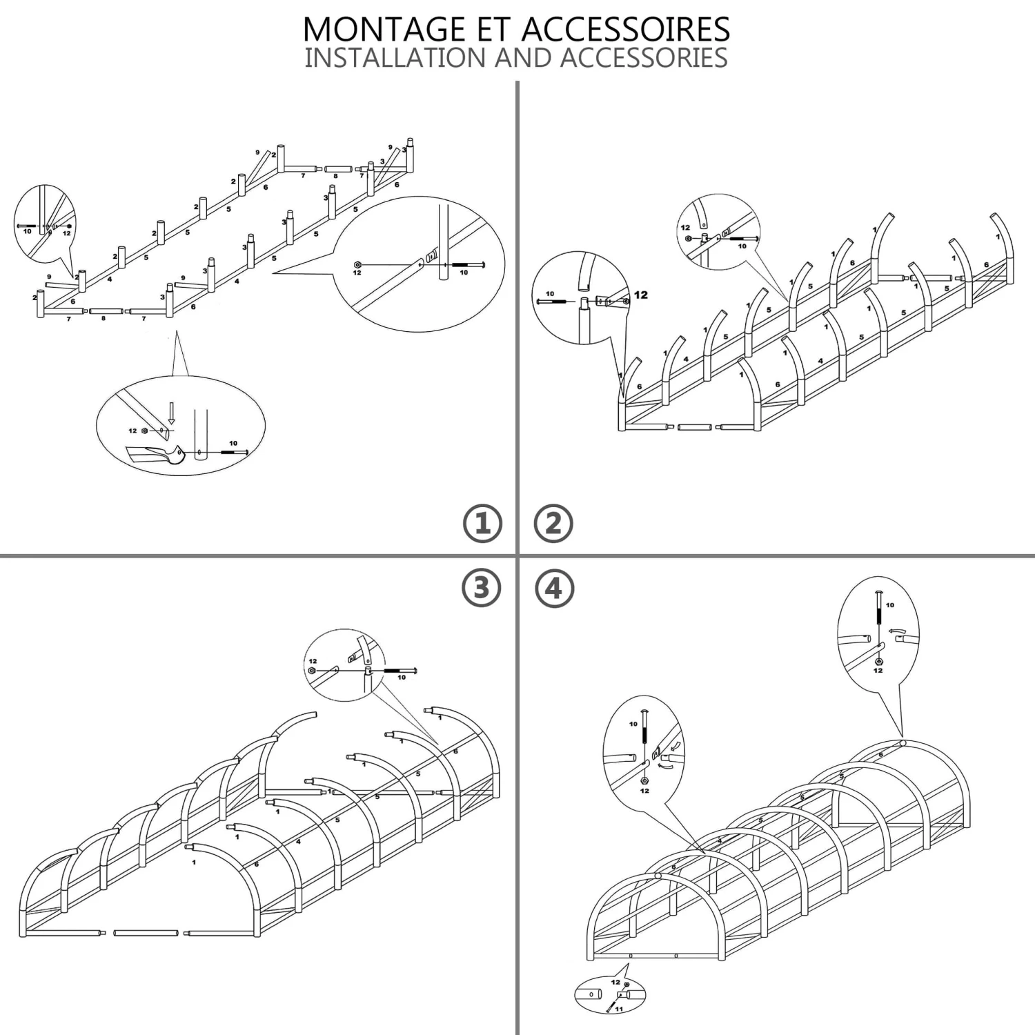 Grande Serre De Jardin 18m2 En Acier Galvanisé - Taille : 6x3x2M(Grande Serre De Jardin 18m2 En Acier Galvanise Taille 6x3x2m) 9 Grande Serre De Jardin 18m2 En Acier Galvanisé - Taille : 6x3x2M(Grande Serre De Jardin 18m2 En Acier Galvanise Taille 6x3x2m) – Image 9