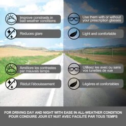 Surlunettes De Protection Soleil Et Conduite Lot De 2(Surlunettes De Protection Soleil Et Conduite Lot De 2) -Boutique Vounot Surlunettes Fit over sunglasses brown 2 0886777f 60e9 441c bc43 3a36f58195a9