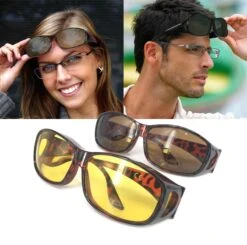 Surlunettes De Protection Soleil Et Conduite Lot De 2(Surlunettes De Protection Soleil Et Conduite Lot De 2) -Boutique Vounot Surlunettes Fit over sunglasses brown 3 ab65495b 248c 4f28 a04c da0f694f220f
