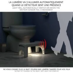 Tabouret Physiologique Pliable Avec Detecteur De Lumiere Integre(Tabouret Physiologique Pliable Avec Detecteur De Lumiere Integre) -Boutique Vounot Tabouret physiologique pour Toilettes 3 9038ca15 4d56 46f3 a73c d44c7c08ee29