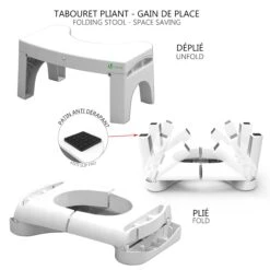 Tabouret Physiologique Pliable Avec Detecteur De Lumiere Integre(Tabouret Physiologique Pliable Avec Detecteur De Lumiere Integre) -Boutique Vounot Tabouret physiologique pour Toilettes 4 5a606a2d 3adf 4350 8af8 11e548284dc4