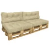 Lot De 4 Coussins Pour Palettes En Bois Beige(Lot De 4 Coussins Pour Palettes En Bois Beige)