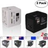 Lot De 2 Adaptateurs De Voyage Universel 150 Pays Avec 2 Prises USB(Lot De 2 Adaptateurs De Voyage Universel 150 Pays Avec 2 Prises Usb)