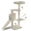 Arbre à Chat 112cm Avec Griffoir Plateforme Niche L Beige(Arbre A Chat 112cm Avec Griffoir Plateforme Niche L Beige)
