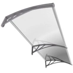Auvent De Porte Marquise 200x80 Cm Transparent En Polycarbonate Anti UV(Auvent De Porte Marquise 200x80 Cm Transparent En Polycarbonate Anti Uv) -Boutique Vounot auventdeporte200cm 8 4ce4624c 0946 4590 a88f f27e33f39cec