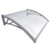 Auvent De Porte Marquise 120x80 Cm Transparent En Polycarbonate Anti UV(Auvent De Porte Marquise 120x80 Cm Transparent En Polycarbonate Anti Uv)