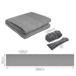 Brise Vue Pour Balcon HDPE Renforcé 230GR/M2 500x90cm Gris(Brise Vue Pour Balcon Hdpe Renforce 230gr M2 500x90cm Gris) -Boutique Vounot balconbrisevue 7 a5b8b1f7 26ee 4c8e acd7 089f4e70fd5e