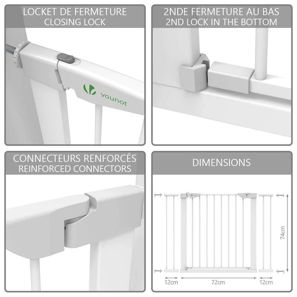 Barriere De Securite Porte Et Escalier 100-108cm Blanc Pour Animaux(Barriere De Securite Porte Et Escalier 100 108cm Blanc Pour Animaux) 6 Barriere De Securite Porte Et Escalier 100-108cm Blanc Pour Animaux(Barriere De Securite Porte Et Escalier 100 108cm Blanc Pour Animaux) – Image 6