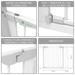 Barriere De Securite Porte Et Escalier 88-96cm Blanc Pour Animaux(Barriere De Securite Porte Et Escalier 88 96cm Blanc Pour Animaux) -Boutique Vounot barrieredesecurite 5 3757d662 2011 4c2b 9c29 1d899a75fc26