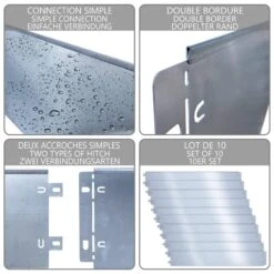 Lot De 10 Bordure De Jardin En Métal Galvanisé Flexible 100x18cm(Lot De 10 Bordure De Jardin En Metal Galvanise Flexible 100x18cm) -Boutique Vounot borduredejardin 5 4ed9b662 498c 462d a1d3 5d0b15a0b69e