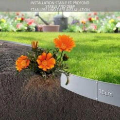 Lot De 10 Bordure De Jardin En Métal Galvanisé Flexible 100x18cm(Lot De 10 Bordure De Jardin En Metal Galvanise Flexible 100x18cm) -Boutique Vounot borduredejardin 6 28eb2c8b 6917 46f3 86e2 2708f274b22a