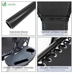 Chaise Longue Inclinable En Textilene Avec Porte Gobelet Et Portable Noir Lot De 1(Chaise Longue Inclinable En Textilene Avec Porte Gobelet Et Portable Noir Lot De 1) 9 Chaise Longue Inclinable En Textilene Avec Porte Gobelet Et Portable Noir Lot De 1(Chaise Longue Inclinable En Textilene Avec Porte Gobelet Et Portable Noir Lot De 1) -Boutique Vounot chaiselonguenoire4 ce138509 a542 49a0 8d3f 16ac27b79b89