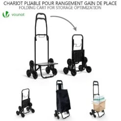 Chariot De Courses Pliable Monte Escalier Noir(Chariot De Courses Pliable Monte Escalier Noir) -Boutique Vounot chariot de courses noir 6 96465b9c 4356 49f5 86c8 949504eed9e8