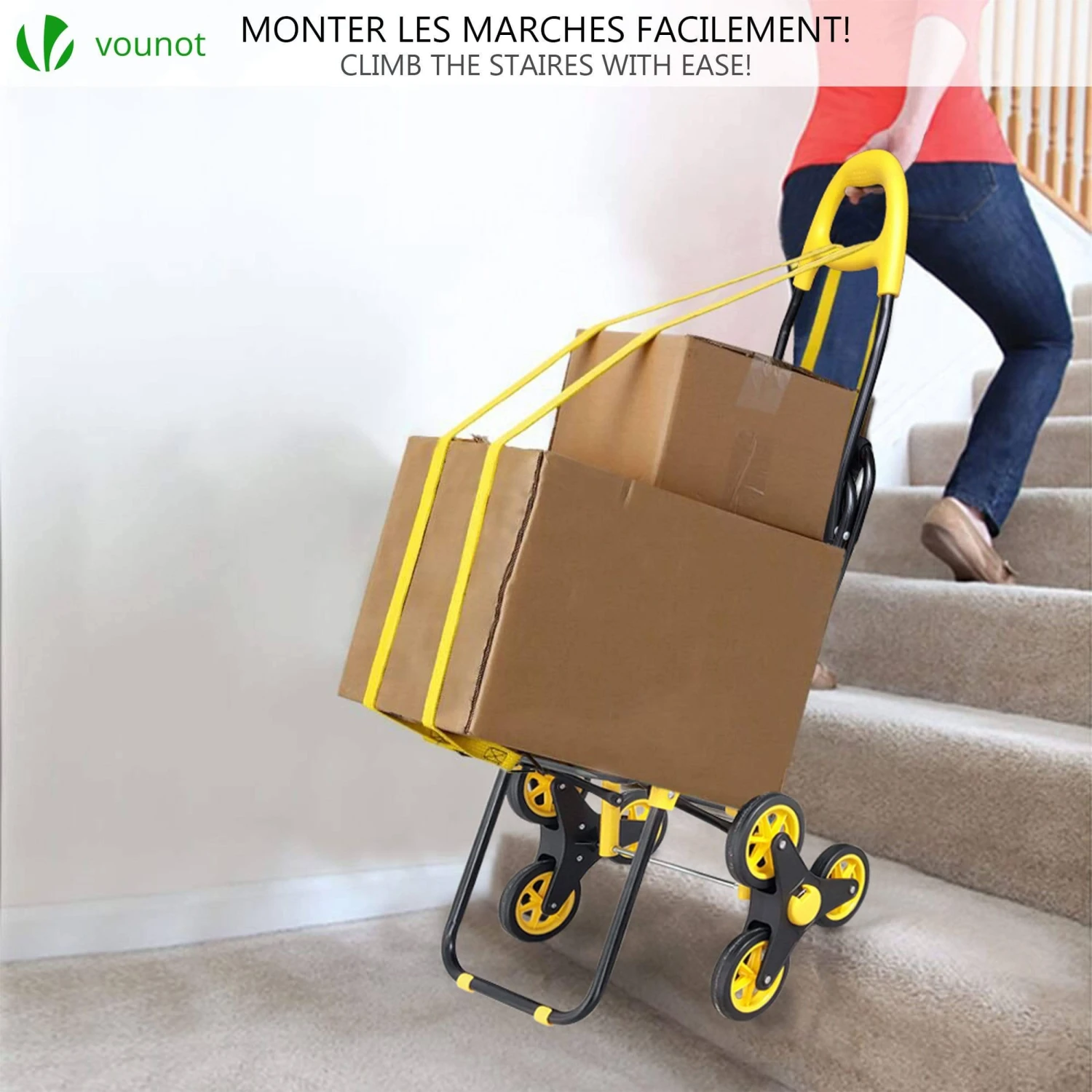 Chariot De Courses Pliable Avec Siege Jaune(Chariot De Courses Pliable Avec Siege Jaune) 4 Chariot De Courses Pliable Avec Siege Jaune(Chariot De Courses Pliable Avec Siege Jaune) – Image 4