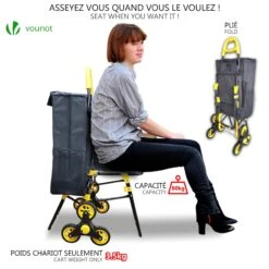 Chariot De Courses Pliable Avec Siege Jaune(Chariot De Courses Pliable Avec Siege Jaune) 13 Chariot De Courses Pliable Avec Siege Jaune(Chariot De Courses Pliable Avec Siege Jaune) -Boutique Vounot chariot de courses pliable avec 6 roues 6 cf9902cb 786d 4627 ac6f 310125e54209