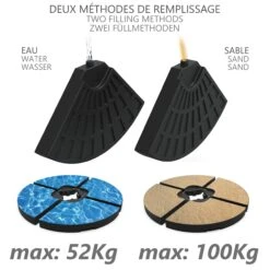 Dalle De Lestage Pour Parasol Remplissage 52L 4 Pcs Noires(Dalle De Lestage Pour Parasol Remplissage 52l 4 Pcs Noires) -Boutique Vounot dalledelestage 3 1312b219 b32a 4240 9013 2a83d26c3eda