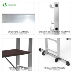 Echafaudage Roulant Aluminium 3 En 1(Echafaudage Roulant Aluminium 3 En 1) -Boutique Vounot echafaudage 7 9017a313 2193 4e2d acf3 28faa14fa17c