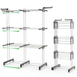 Sechoir A Linge Etendoir Extensible Et Pliable Grande Capacite Sechage 190x53x170cm Blanc(Sechoir A Linge Etendoir Extensible Et Pliable Grande Capacite Sechage 190x53x170cm Blanc)