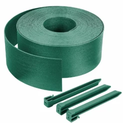 Bordure De Jardin PE Haute Flexible 20M Avec Piquets Vert(Bordure De Jardin Pe Haute Flexible 20m Avec Piquets Vert)