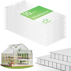 10 X Plaques De Polycarbonate Alveolaires Transparent Creux 6mm 121x60.5cm(10 X Plaques De Polycarbonate Alveolaires Transparent Creux 6mm 121x60 5cm)