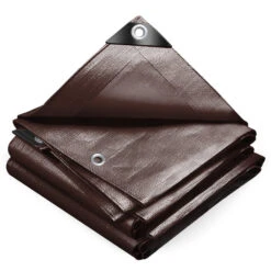 Bâche De Protection En Polyéthylène Resistant Et Impermeable 240g/m² Marron 1.5x6m(Bache De Protection En Polyethylene Resistant Et Impermeable 240g M Marron 1 5x6m)