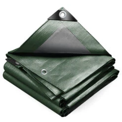 Bâche De Protection En Polyéthylène Resistant Et Impermeable 240g/m² Vert Et Argent 1.5x6m(Bache De Protection En Polyethylene Resistant Et Impermeable 240g M Vert Et Argent 1 5x6m)