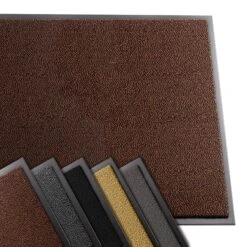 Tapis De Porte Paillasson 90x120cm Marron-Noir(Tapis De Porte Paillasson 90x120cm Marron Noir)