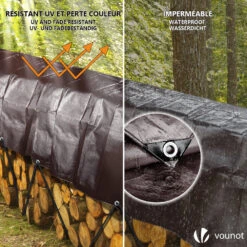 Bâche De Protection En Polyéthylène Resistant Et Impermeable 240g/m² Marron 3x4m(Bache De Protection En Polyethylene Resistant Et Impermeable 240g M Marron 3x4m) -Boutique Vounot listing03 19d8c77b 1f03 4c04 886b 85f119c7bd4e