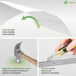 10 X Plaques De Polycarbonate Alveolaires Transparent Creux 6mm 121x60.5cm(10 X Plaques De Polycarbonate Alveolaires Transparent Creux 6mm 121x60 5cm) -Boutique Vounot listing03 4742fa03 24f0 4f4f 8247 e8079be42331