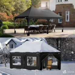 Tonnelle De Jardin 3x6m Pliable Barnum Avec 6 Parois Amovibles Noir(Tonnelle De Jardin 3x6m Pliable Barnum Avec 6 Parois Amovibles Noir) -Boutique Vounot listing03 548b8ed8 9ac8 4c51 8787 17e8be24376a