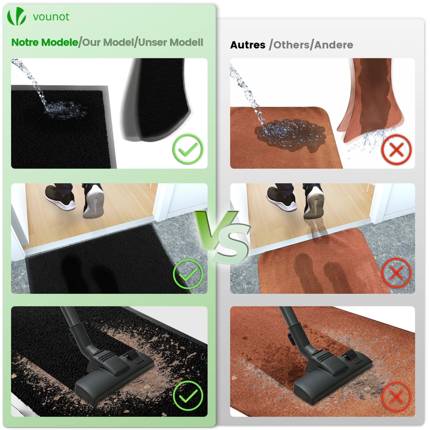 Lot De 2 Tapis De Porte Paillasson 40x60cm Noir(Lot De 2 Tapis De Porte Paillasson 40x60cm Noir 1) 3 Lot De 2 Tapis De Porte Paillasson 40x60cm Noir(Lot De 2 Tapis De Porte Paillasson 40x60cm Noir 1) – Image 3