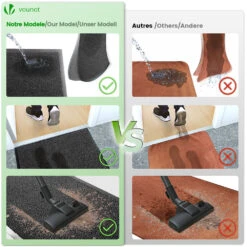 Lot De 2 Tapis De Porte Paillasson 60x90cm Gris-Noir(Lot De 2 Tapis De Porte Paillasson 60x90cm Gris Noir) -Boutique Vounot listing03 5a3d7f81 f44a 4a54 aa73 62c40a66118b 1