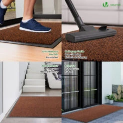 Tapis De Porte Paillasson 90x150cm Marron-Noir(Tapis De Porte Paillasson 90x150cm Marron Noir) -Boutique Vounot listing04 38a26d43 0e06 437d b5c6 58f0c09f36f8
