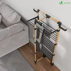 Sechoir A Linge Etendoir Tour Pliable 3 Niveaux 69x69x136 Cm Style Bois Noir(Sechoir A Linge Etendoir Tour Pliable 3 Niveaux 69x69x136 Cm Style Bois Noir) -Boutique Vounot listing04 40d56269 5c02 4bd6 83fc d57e2ca79a33
